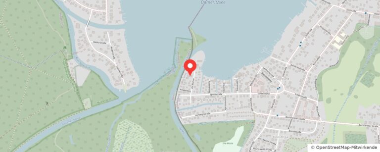 Anfahrtsskizze zum Bootshaus des Kanu-Club Erkner